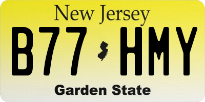 NJ license plate B77HMY