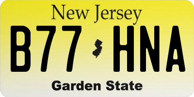 NJ license plate B77HNA