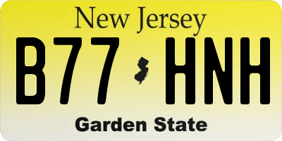 NJ license plate B77HNH
