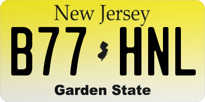 NJ license plate B77HNL