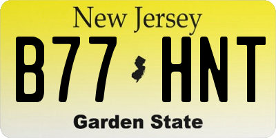 NJ license plate B77HNT