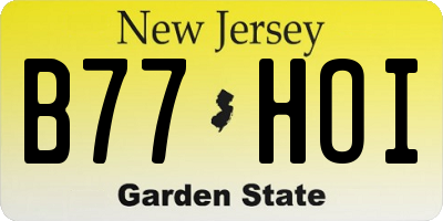 NJ license plate B77HOI