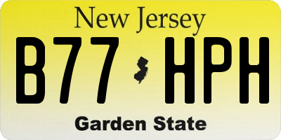 NJ license plate B77HPH