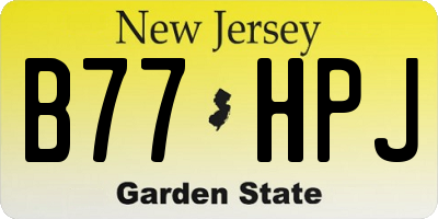 NJ license plate B77HPJ