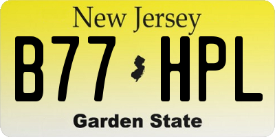 NJ license plate B77HPL
