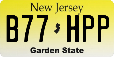 NJ license plate B77HPP