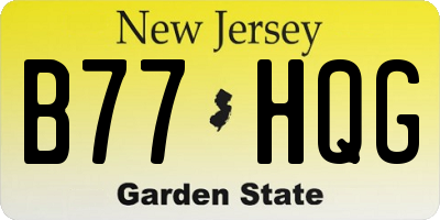 NJ license plate B77HQG