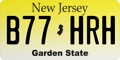 NJ license plate B77HRH