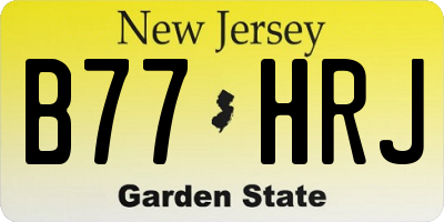 NJ license plate B77HRJ