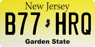 NJ license plate B77HRQ
