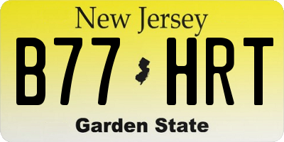 NJ license plate B77HRT