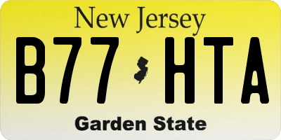 NJ license plate B77HTA