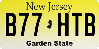 NJ license plate B77HTB