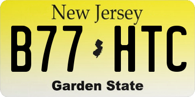 NJ license plate B77HTC
