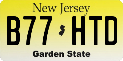 NJ license plate B77HTD
