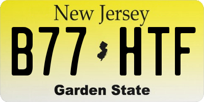 NJ license plate B77HTF