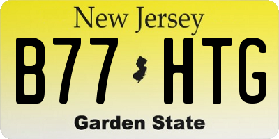 NJ license plate B77HTG