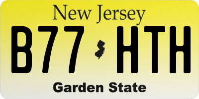 NJ license plate B77HTH