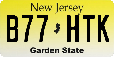 NJ license plate B77HTK