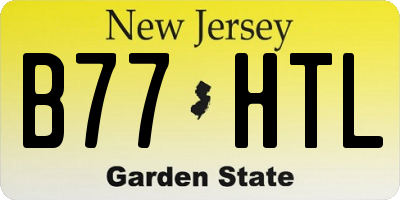 NJ license plate B77HTL