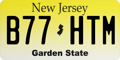 NJ license plate B77HTM