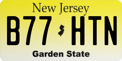NJ license plate B77HTN