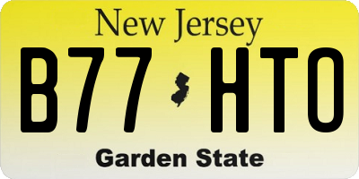 NJ license plate B77HTO