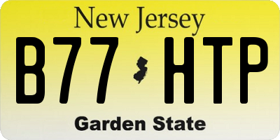 NJ license plate B77HTP