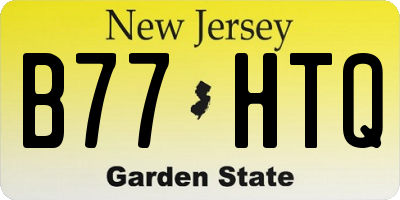 NJ license plate B77HTQ