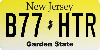 NJ license plate B77HTR