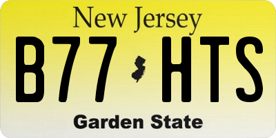 NJ license plate B77HTS