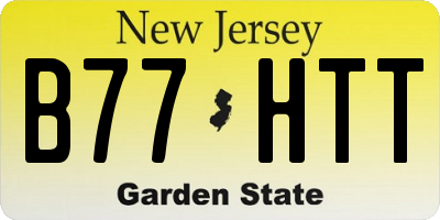 NJ license plate B77HTT