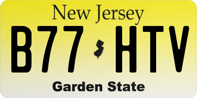 NJ license plate B77HTV