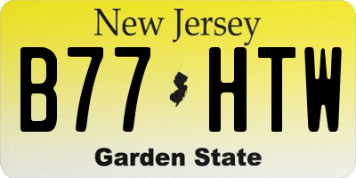 NJ license plate B77HTW