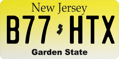 NJ license plate B77HTX