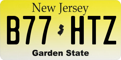 NJ license plate B77HTZ