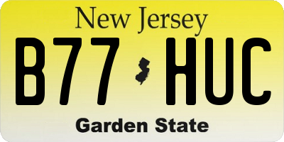 NJ license plate B77HUC