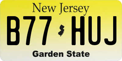 NJ license plate B77HUJ