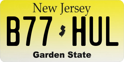 NJ license plate B77HUL