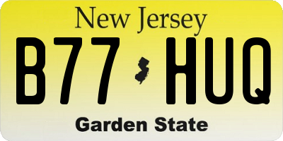 NJ license plate B77HUQ