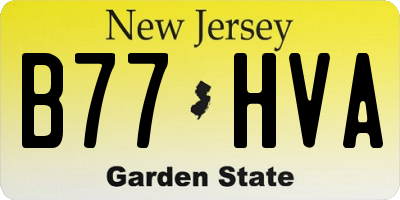 NJ license plate B77HVA