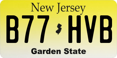 NJ license plate B77HVB