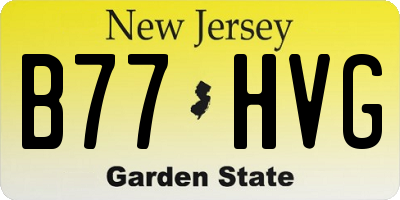 NJ license plate B77HVG