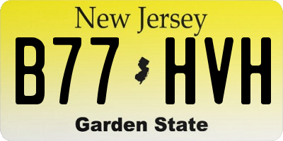 NJ license plate B77HVH