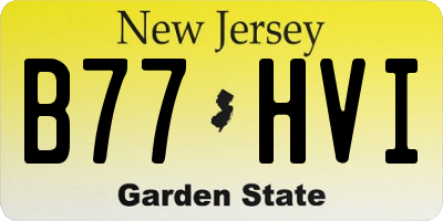 NJ license plate B77HVI