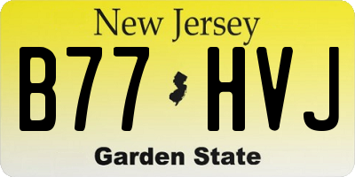NJ license plate B77HVJ
