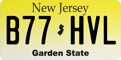 NJ license plate B77HVL