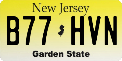 NJ license plate B77HVN
