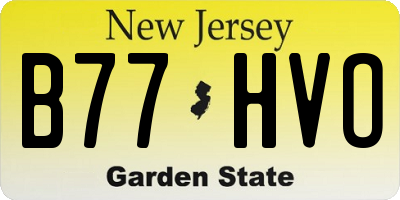NJ license plate B77HVO