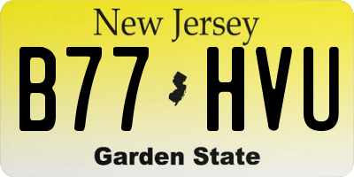 NJ license plate B77HVU